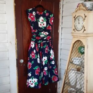 Patty O'Neil Vintage Floral Midi Dress